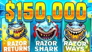 THE ULTIMATE $150,000 BONUS OPENING On RAZOR SHARK SLOTS!