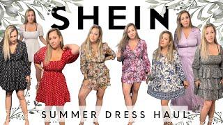 HUGE SHEIN SUMMER DRESS HAUL | HOLIDAY OUTFIT TRY ON 2022 | delilapipoly