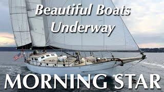 MORNING STAR Sailing in Port Townsend, WA - 1948 45' Tellefsen Ketch Double-Ended Sailboat For Sale