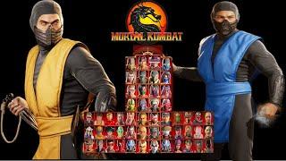 Mortal Kombat 9 - SCORPION MK1 95 & SUB ZERO MK1 95 MOD - NEW Expert Tag Ladder Gameplay