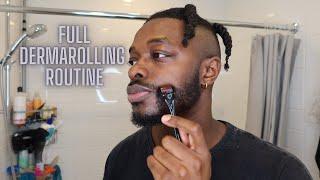 MY MINOXIDIL BEARD JOURNEY WEEK 40 | MY FULL DERMAROLLING ROUTINE