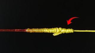 Fisherman's Secret: Alberto knot braid to fluorocarbon - makes tying it stronger and smooth