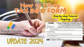 How to submit tax info sa Youtube Google Adsense | Update 2024 | Tagalog Tutorial