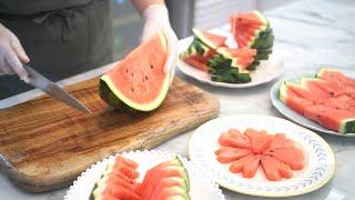 수박 예쁘게 자르는 꿀팁!! [Cutting Watermelon] 강력추천! 6가지 방법! 쉽고 간편하게 수박자르는 방법 수박썰기 시원한 수박으로 예쁘게 잘라 맛있게 드세요.