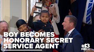 Trump makes 13-year-old cancer survivor Secret Service agent at Congress speech