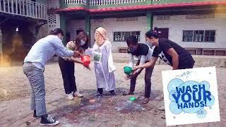 Teachers of The Pathfinder school  Churachandpur, demonstrating on the safety measures from Covid19