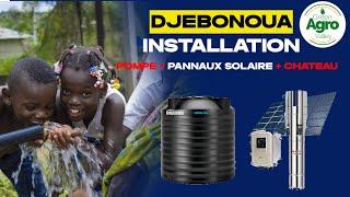 Installation de Pompe, Panneaux Solaires et Château d'Eau à Djébonoua | Green Agro Valley