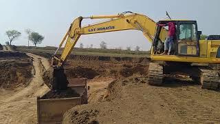 Excavator JCB Backhoe Cutting Soil and Making Drain For Wall Construction - JCB Earth Movers Video