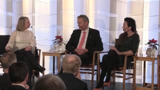 Paneldiskusjon med May-Britt og Edvard Moser i Den norske ambassaden i Stockholm