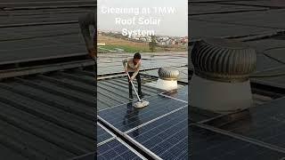 Cleaning of 1MW Solar Power Plant at Ganpati Iron Industries Pvt. Ltd. Urla Raipur Chhattisgarh