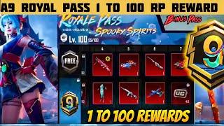 A9 ROYAL PASS IS HERE - SPOOKY SPIRITS 1 TO 100 REWARDS