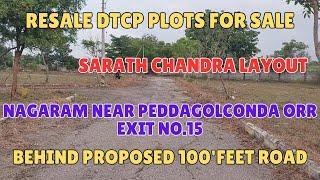 Resale Plots For Sale || Nagaram Near Peddagolconda ORR Exit No.15 || Shamshabad || Hyderabad