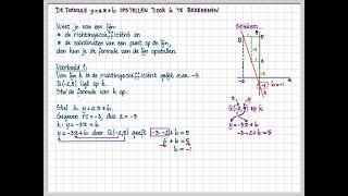 3h 1.1 C De formule y = ax + b opstellen door b te berekenen