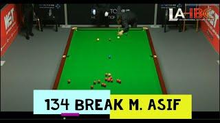 134 Break Muhammad Asif English Open 2022 Qualifier ​​Match 2 against Oliver Brown