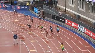 Penn Relays 2023 _ Bullis Girls 4x1 Team Competes in the Finals. Mirai Bernard Anchors.