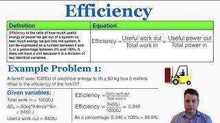 Efficiency in Physics - IB Physics