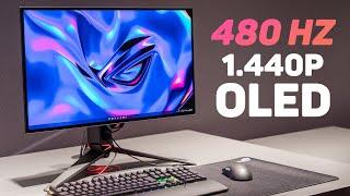 Einfach verrückt: 480 Hz 1.440p OLED Gaming-Monitor (Asus ROG Swift OLED PG27AQDP)