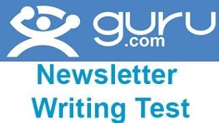 Guru Newsletter Writing Exam Answers