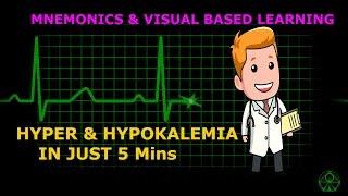 HYPERKALEMIA & HYPOKALEMIA MADE EASY!!! WITH MNEMONICS & VISUALS  in 5 mins