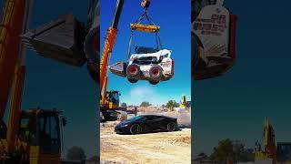 Lamborghini Aventador vs Skid Steer Loader: Ultimate Drop Test – Can It Survive?