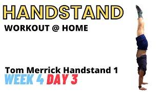 Handstand Workout at Home - Tom Merrick Handstand 1 Week 4 Day 3 #shorts