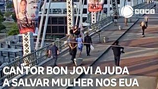 Cantor Bon Jovi ajuda a salvar mulher que queria se jogar de ponte nos EUA