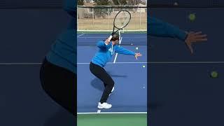 Tennis Forehand: Closed Stance. #tennistechnique #tennisforehand #tenis #shorts