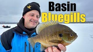 Ice Fishing Bluegills In Basins