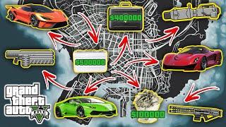 GTA 5 - All New 2024 Secret Money, Rare Cars & Weapon Locations! (Story mode)