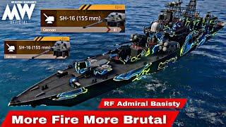 RF Admiral Basisty with SH-16 (155 mm) cannon like a beast- Modern Warships