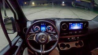 2024 Mercedes-Benz eSprinter - POV Night Drive (Binaural Audio)