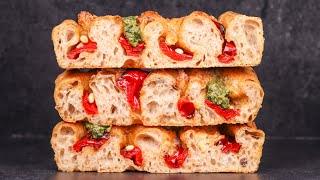 How to Make an Amazing Roasted Pepper & Garlic Focaccia