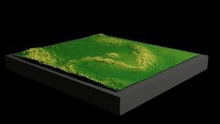 The Carpathian Mountains and the Pannonian Basin - 3d visualization