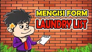 Mengisi Form Laundry List