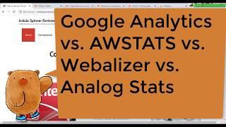 Traffic Stats Comparison: Google Analytics vs CPanel AWSTATS vs Webalizer vs Analog Stats