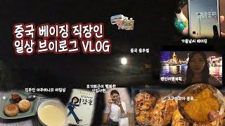 중국 베이징 직장인 일상브이로그 VLOG, 외국인노동자 일상과 공유자전거 타고,  중추절 연휴 즐기기