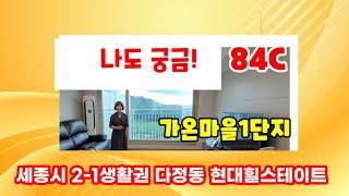 550.세종시 매수할만해 진 가격,가온마을1단지 현대힐스테이트2차 전용84C 구조 평면도 입지 소개 영상입니다.