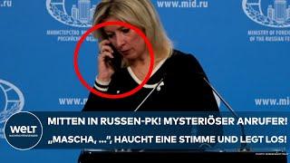 PUTINS KRIEG: Mitten in PK! Mysteriöser Anrufer! "Mascha, ...", haucht er in den Hörer und legt los!