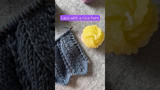 Edge shaping with this lace stitch #knittingpatterns #shorts