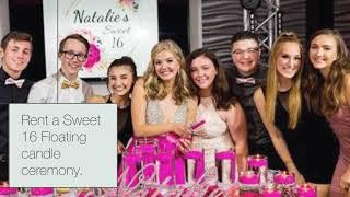 Sweet 16 Floating Candles at Aurum Events by Sweet 16 Candelabras®