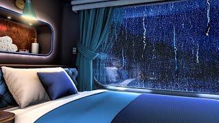 Rain Sounds for Sleeping & Train Ambience | Fall Asleep in Luxury Train