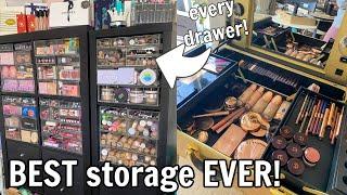 MY HUGE MAKEUP COLLECTION & STORAGE!