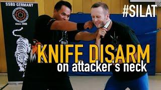 Knife Disarm on Opponent's Neck - Silat Suffian Bela Diri #ReturnToSender #SilatOnline