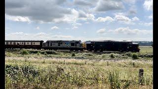 4 x Railtours in 64 Minutes - Class 37, 47, 69, Steam @ Cogload Junction , 24-06-23