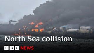 Search for North Sea collision crew member called off | BBC News