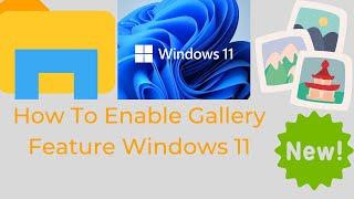 How to enable the New Gallery feature in file explorer Windows 11