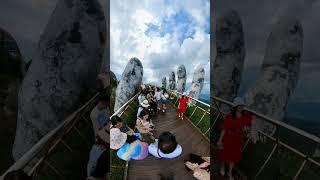 First time in Golden Hand Bridge Ba Na Hills #vietnam