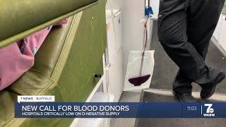 Critical need of blood donations as hospitals run low on supply