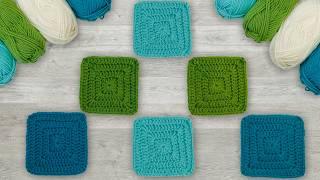 How To Crochet A Solid Granny Square for Beginners | NO GAP Tutorial