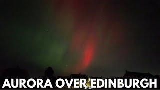 Rare Northern Lights Over Edinburgh | The Sky Erupts in Colour!